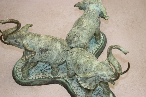 Vintage Brass Elephant Salon Or Coffee Table 1970s For At Pamono - Elephant Glass Table Used Vintage Brass Elephant Salon Or Coffee Table 1970s For At Pamono - Elephant Glass Table Used