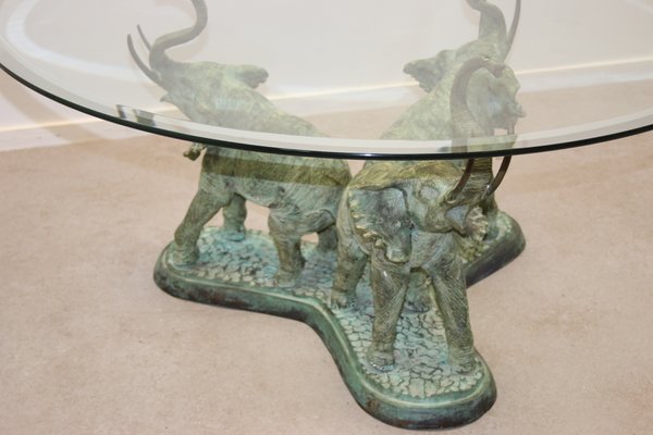 Elephant glass 2024 coffee table
