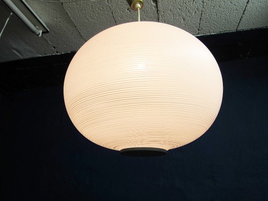 mid century glass pendant light
