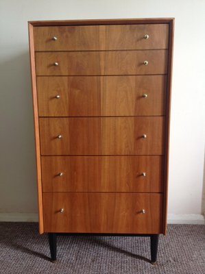 Walnut Veneered Chest Of Six Drawers From G Plan 1960s For Sale