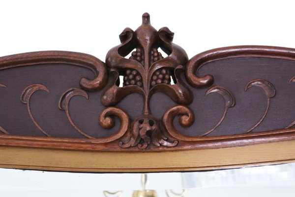 Large Art Nouveau Wall Mirror 1910s Large Art Nouveau Wall Mirror 1910s