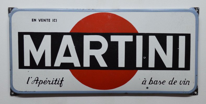 Martini Logo Aperitif Nostalgie Blechschild 40 cm Tin sign shield