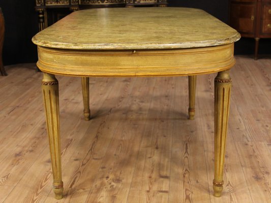 Antique Style Italian Lacquered Painted Dining Table 1960s Antique Style Italian Lacquered Painted Dining Table 1960s