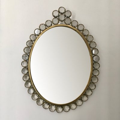Small Glass And Brass Mirror 1930s For At Pamono Small Glass And Brass Mirror 1930s For
