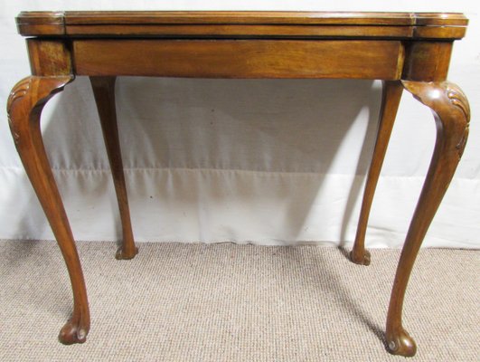 Antique Burr Walnut Queen Anne Card Table For Sale At Pamono