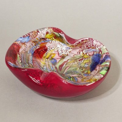 Vintage Glass Bowl by Dino Martens for Aureliano Toso for sale at