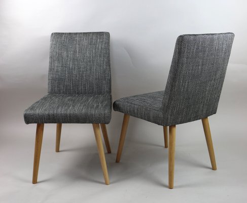 Vintage Grey Upholstered Dining Chairs, Grey Upholstered Dining Chairs Set Of 6