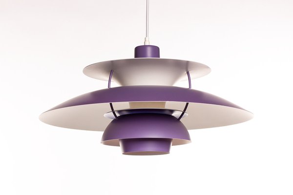 Vintage Purple Ph5 Pendant Lamp By Poul Henningsen For Louis Poulsen 1960s