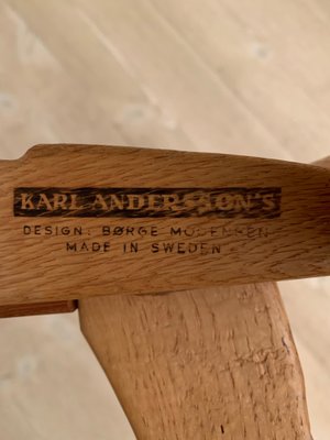 Oak Shaker Style Dining Chairs Table Set By Borje Mogensen For Karl Andersson Soner 1950s For Sale At Pamono