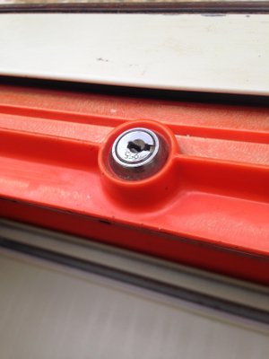 Orange Grey Cabinet With Tambour Door From Strafor 1970s For