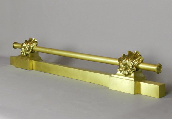 Antique French Brass Fireplace Fender For Sale At Pamono