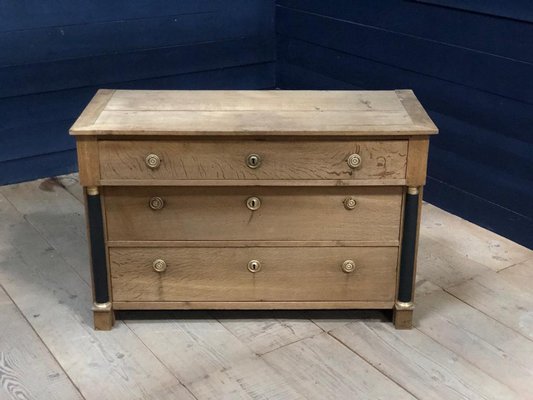 Antique Empire French Bleached Oak Chest Of Drawers For Sale At Pamono