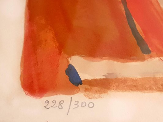 Abstract Composition Lithograph By Bram Van Velde 1950s For Sale At Pamono