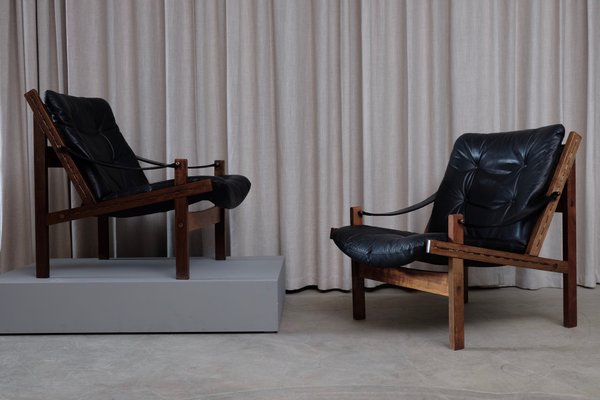 Hunter Easy Chairs By Torbjorn Afdal For Bruksbo 1960s Set Of 2 For Sale At Pamono
