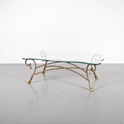 Vintage French Coffee Table / Antique French Coffee Table Gray White Distressed Kidney Shape Carved Omg Glass Top Cottage Prairie French Coffee Table Coffee Table Grey Coffee Table : Made from solid pine wood with veneers, this coffee table sports a stone whitewash finish, and distressed details to keep things looking a little vintage.
