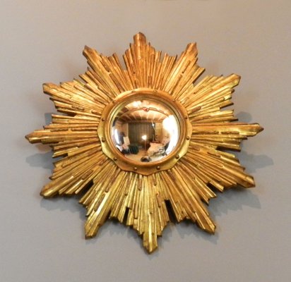 Mid Century French Convex Sunburst Mirror For At Pamono Mid Century French Convex Sunburst