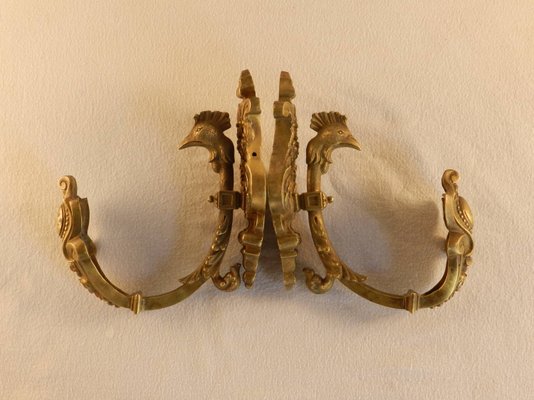 Antique Brass Cockerel Curtain Tie Backs Set Of 2 For Sale At Pamono