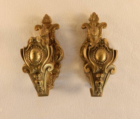 Antique Brass Cockerel Curtain Tie Backs Set Of 2 For Sale At Pamono
