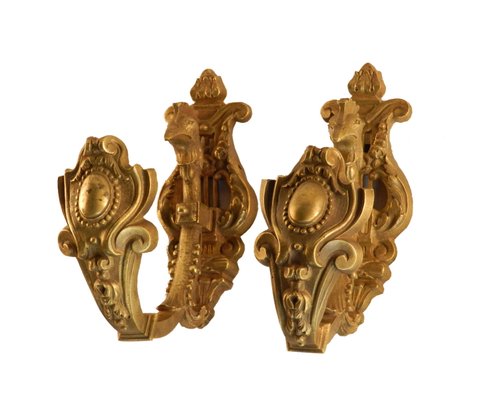 Antique Brass Cockerel Curtain Tie Backs Set Of 2 For Sale At Pamono