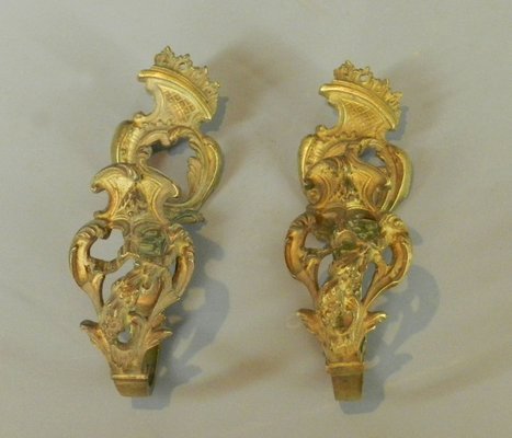 Antique French Brass Curtain Tie Backs Set Of 2 For Sale At Pamono
