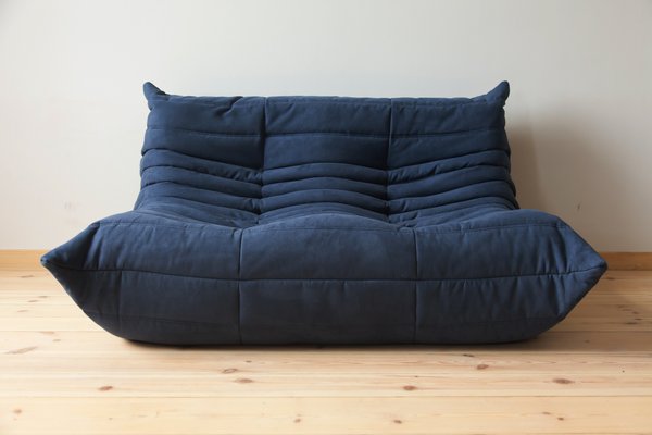 Divano A Due Posti In Microfibra Blu Di Michel Ducaroy Per Ligne Roset Anni 70 In Vendita Su Pamono