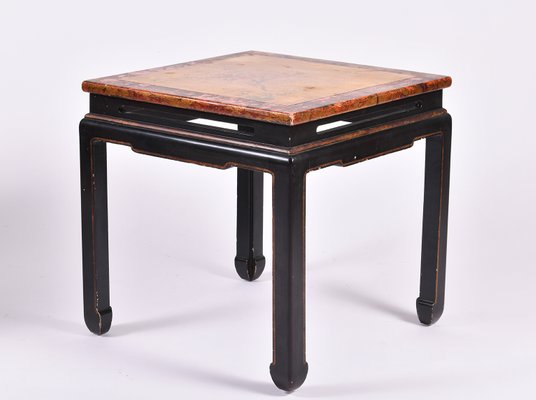Chinese Black And Red Lacquer Side Tables 1950s Set Of 2 For Black And Red Lacquer Side Tables