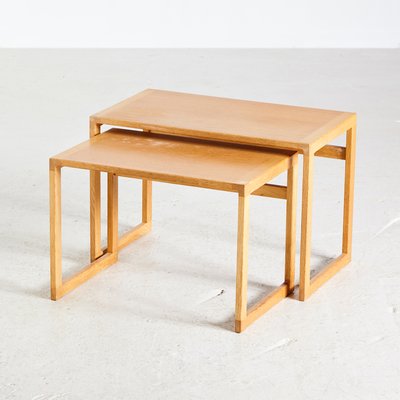 Oak Nesting Tables By Kai Kristiansen For Vildbjerg Mobelfabrik