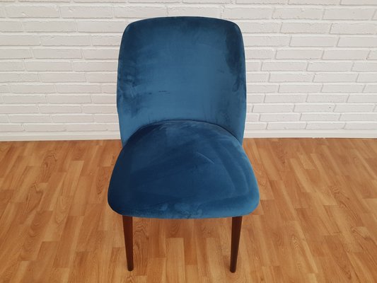 Mid Century Retro Velvet Beech Chair for sale at Pamono