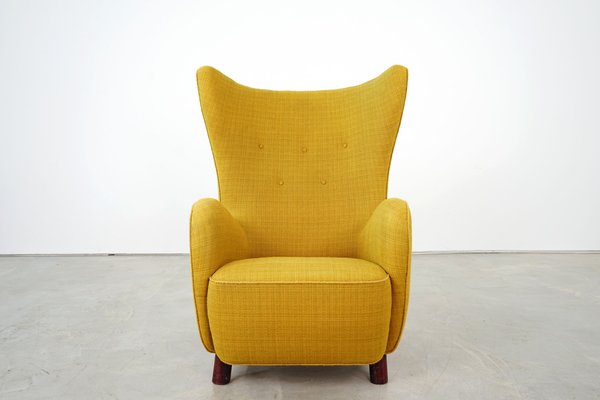 Danish Wing Chair by Mogens Lassen 1940s for sale at Pamono