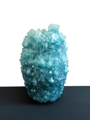 Ice Blue Crystal Vase By Isaac Monte For Sale At Pamono