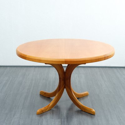 Round Extendable Cherry Dining Table 1960s For At Pamono Round Extendable Cherry Dining Table 1960s 1