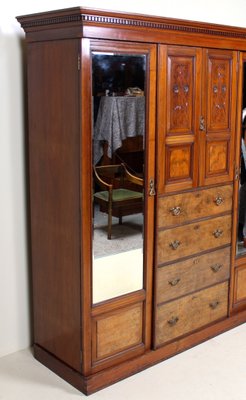 Large Antique Victorian Triple Compactum Wardrobe For Sale At Pamono