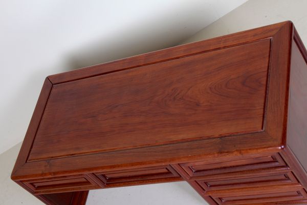 Chinoiserie Low Coffee Table With Fitted Drawers 1940s For Sale