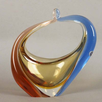 Bohemian Glass Vase By Hana Machovska For Mstisov Glassworks