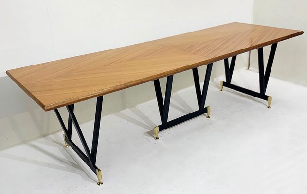 Extra Long Walnut Dining Table 1960s For Sale At Pamono