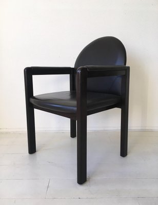 Black Leather And Wood Armchair From Bulo 1980s For Sale At Pamono