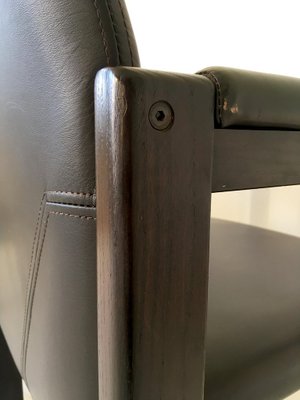 Black Leather And Wood Armchair From Bulo 1980s For Sale At Pamono