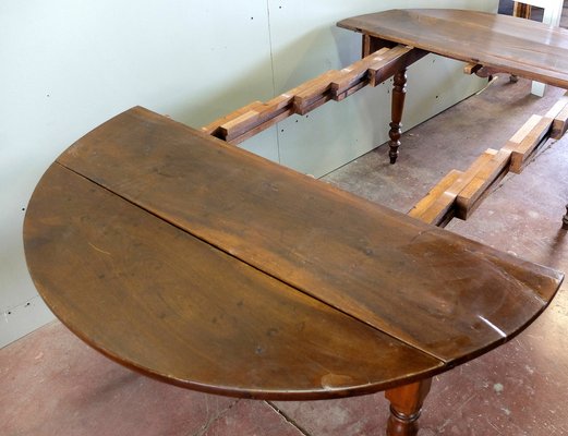 Antique Extendable Walnut Dining Table For At Pamono Antique Extendable Walnut Dining Table, Round Table Extension