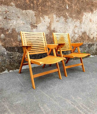 Mid Century Modern Yugoslavian Rex Folding Easy Chairs By Niko Kralj For Stol Kamnik 1960s Set Of 2 For Sale At Pamono