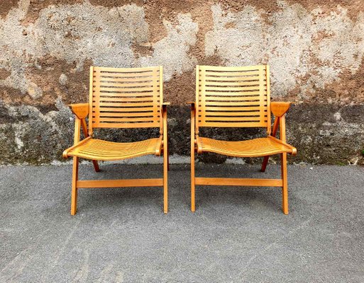 Mid Century Modern Yugoslavian Rex Folding Easy Chairs By Niko Kralj For Stol Kamnik 1960s Set Of 2 For Sale At Pamono