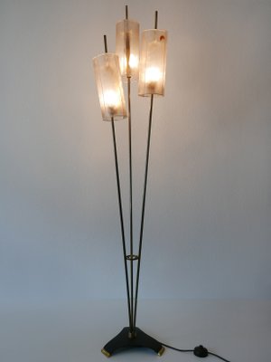Mid Century Modern German 3 Flamed, Mid Century Pole Lamp