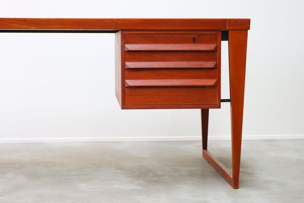 Danish Model 70 Teak Executive Desk By Kai Kristiansen For Danish Model 70 Teak Executive Desk By