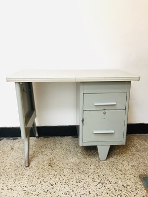White mid century desk sale