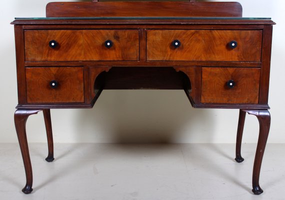 Art Deco Walnut Bakelite Mahogany Dressing Table With Kneehole