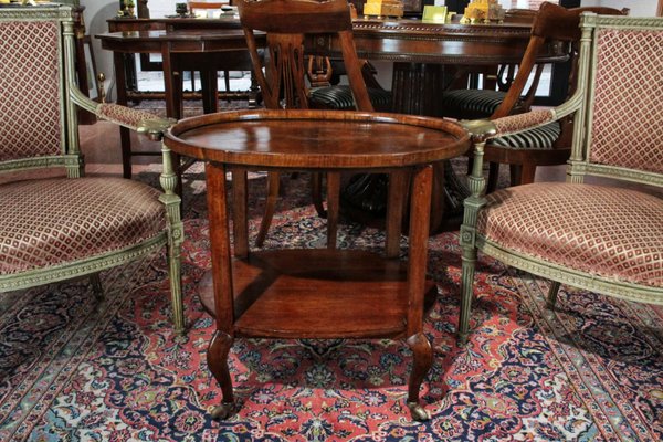 Early 20th Century Art Deco Walnut Root Serving Table For Sale At