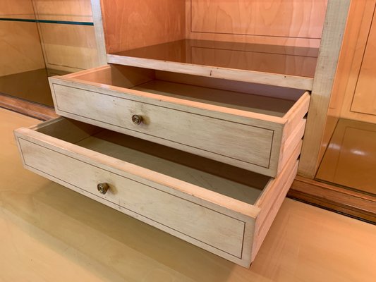 Cherry Wood Inlaid Cabinet By Vittorio Dassi For Permanente
