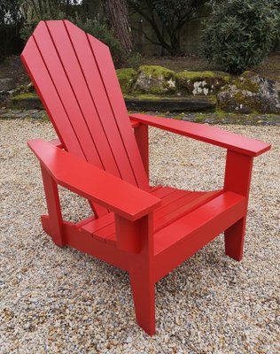 Red polywood 2024 adirondack chairs