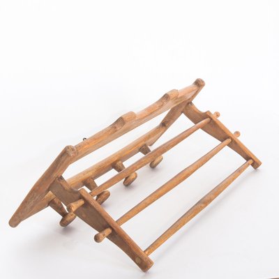 Spanish Beech Wall Coat Rack 1960s For Sale At Pamono