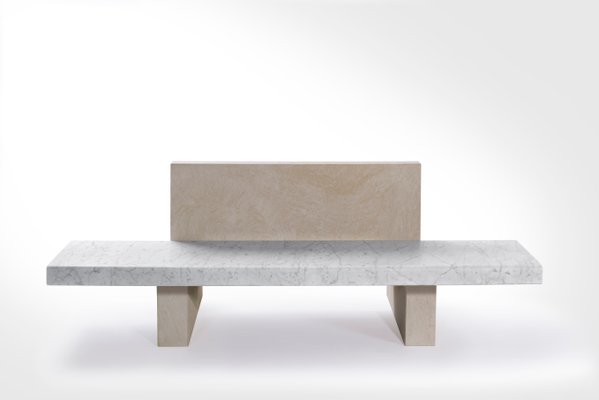 Span Outdoor Bench With Back Support By John Pawson For Salvatori