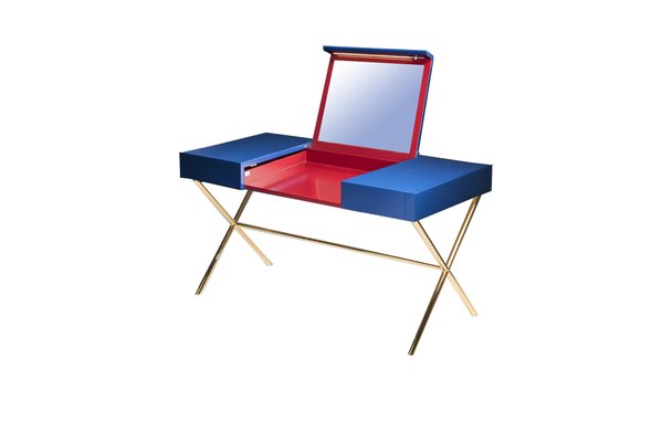 Secret Sin Dressing Table in Blue & Red by Giorgio Ragazzini for VGnewtrend  for sale at Pamono
